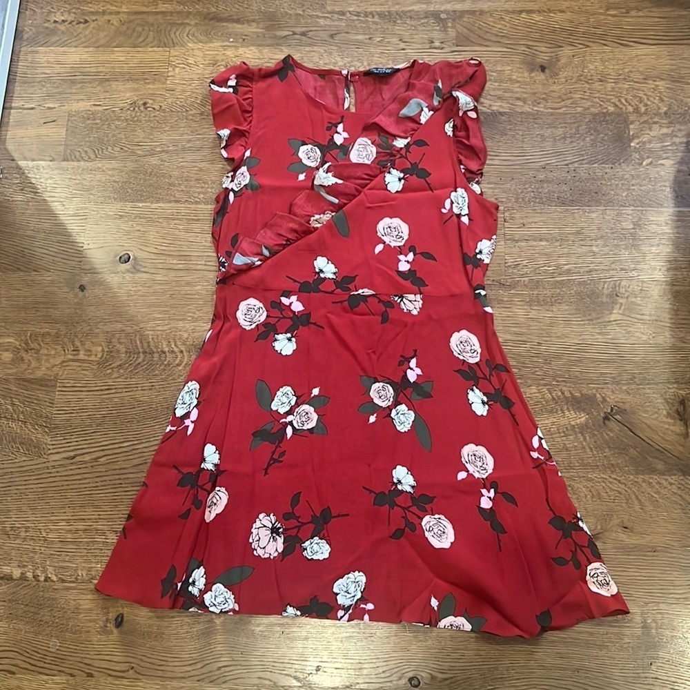 Miss Selfridge Women’s Red Floral Dress Size 10